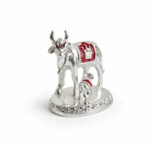 nandi idol german silver devotional traditional indian return gift 03