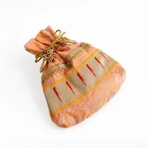 Orange Brocade Potli 03
