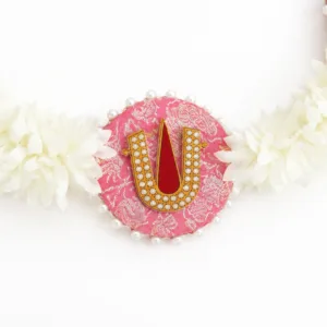 pink namam hangings set of 2 traditional indian vaishnava return gift 02