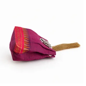 purple mangalgiri wristlet bag traditional indian wedding return gift 02