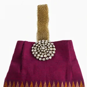 purple mangalgiri wristlet bag traditional indian wedding return gift 03