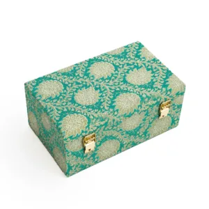 brocade box brass davara coffee cup set teal gold south indian return gift 02