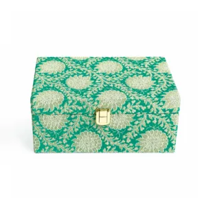 brocade box brass davara coffee cup set teal gold south indian return gift 03