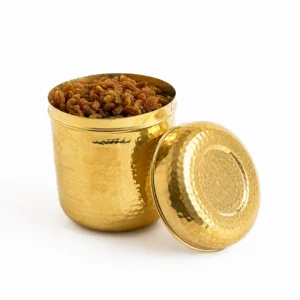 brass bhakshanam box hammered traditional indian festive sweet thamboolam gift box 01