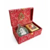 ganesha brocade hamper silver ganesha souvenir laddu candles premium ganesh chaturthi diwali gift 01